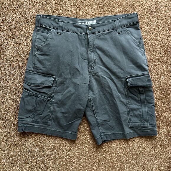 Carhartt Shorts Mens 36 Gray Relaxed Cargo Rugged Flex Canvas Workwear Set Of 2 - Picture 6 of 10